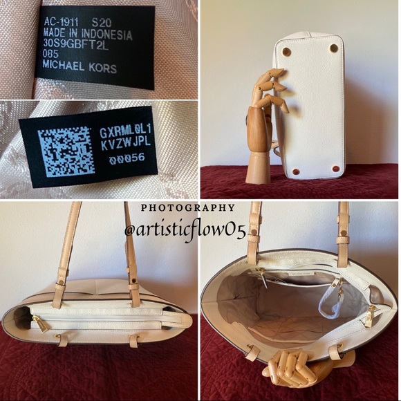 NEW! MK Bedford Medium Top Zip Pocket Leather Tote - Picture 7 of 12